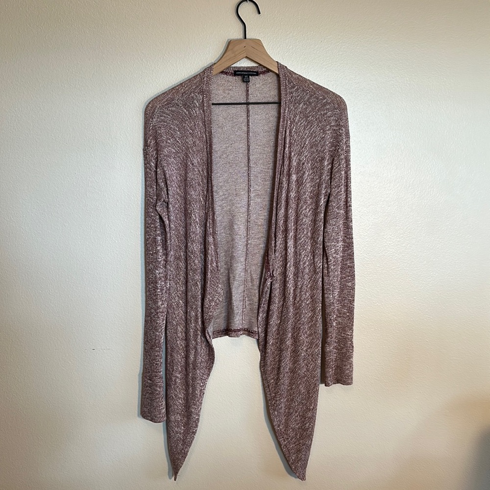 American Eagle Cardigan. Maroon/White. Medium.